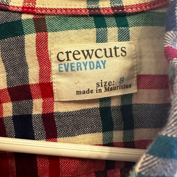 Crewcuts button down plaid shirt size 8 - Picture 2 of 3
